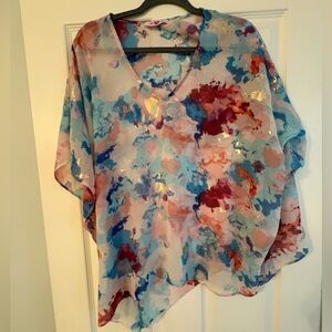 Buddy Love Colorful Abstract Blouse Size XS